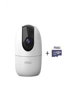 اشتري Mini Wireless Indoor Security Camera 1080P Baby Monitor Night Vision Powered Human Motion Detection Two Way Audio Easy Installation Cloud SD card Storage With 64 memory card في السعودية