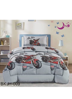 Buy Children's Quilt Set with Graphic Design Middle Filling Fabric Material 160 x 210 cm in Saudi Arabia