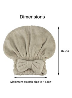 Buy Microfiber Hair Towel Wrap and Shower Cap Set for Quick Drying, Soft Turban for Long, Curly, Thick Hair - 2 Pack in UAE