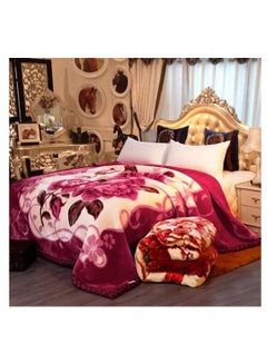 Buy Multicolour Winter Blanket Size 2 * 2.20  Weight 6kg Korean industry in Saudi Arabia