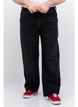 اشتري Men Loose Fit Washed Non Stretchable Jeans, Black في الامارات