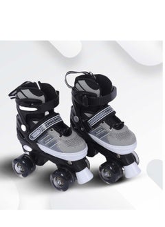 اشتري EL1029 Adjustable Roller Skates Small Size 29 EUR (UK 11.5) - 33 EUR (UK 2) for 3 to 6 Years | Strong Chassis and 70 mm PU Four Flashing Wheels | ABEC 7 Bearings في الامارات