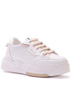 Buy KO-71 Elegant Leather Sneakers - White Beige in Egypt