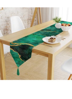 Buy Green Abstract Table Runner in UAE