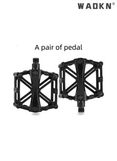 Buy A Pair of Mountain Road Bicycle Aluminum Alloy Double Ball Pedals/Bicycle Ball Pedals/X-shaped Pedals with 16 Anti Slip Pins - Universal Lightweight Aluminum Alloy Platform Pedals in Black in UAE