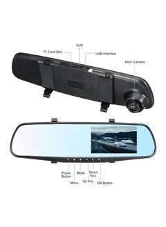 Buy Car Mirror With Front And Rear Video Recording Camera FHD1080 With 4.3 Inch Screen in Saudi Arabia