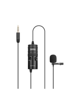 Buy BY-M1 Pro Universal Lavalier Microphone Clip-on Mic for Smartphones DSLRs Camcorders Audio Recorders PC - Black in Saudi Arabia