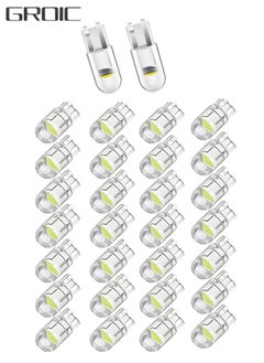 اشتري LED Bulbs 6000K White, 6000K 68 2825 W5W T10 Wedge COB LED Replacement Bulbs, Super Brightness, for License Plate Lights, Car Position Lamps, Map Light (white, 30pcs) في السعودية