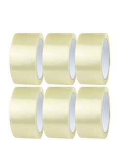 Buy Clear Packing Tape, 2 inches x 50 yards Strong Heavy Duty Packaging Tape for Sealing Parcel Boxes, Moving Boxes Houses, Large Postal Bags, Office Supplies [6 Rolls] in UAE