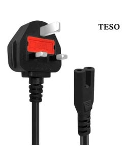 Buy TESO 1.8m UK Power Cable BS 1363 Plug to C7 18AWG 2.5A 250V Replacement Power Cord for Laptop Printer - Black - PXTNB2SUK1M in Saudi Arabia