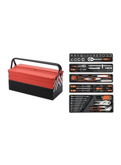 Buy Tools Box -85 Piece- Comprehensive Tool Set with Ratchet Handle Assortment Hex Keys Vise Grip Screwdrivers Pliers Utility Knife - for Automotive Maintenance DIY Projects Home Household Repairs in Saudi Arabia