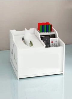 اشتري Desktop Multifunctional Storage Box Cosmetics Storage Tissue Box في الامارات