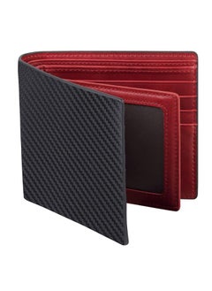 Buy European And American High-value Men's Wallet Multi-card Loose-leaf Wallet Rfid Anti-theft Brush Carbon Fiber Business Leather Card Case in Saudi Arabia