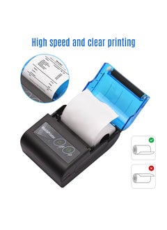 Buy Portable Mini Thermal Printer 2 inch Wireless USB Receipt Bill Ticket Printer with 58mm Print Paper Compatible with iOS Android Windows for Restaurant Sales Retail in UAE