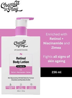 Buy Anti Aging Body Lotion with 4% Retinol and Niacinamide, 236ml in UAE