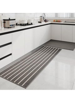 Buy Kitchen Rugs Kitchen Mat, Non-Slip Fluffy Soft Plush Microfiber Shower Carpet Rug, Machine Washable Quick Dry Ultra Kitchen Mats - 50 * 80+50 * 120cm in UAE