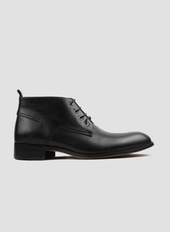 اشتري Genuine Leather Men Plain Toe Derby Boot في الامارات