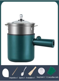 Buy 1.8L Non-Stick Electric Pot Mini Rice Cooker With Steamer Frying Pan Electric Cooker Cooking Pot Hot Pot in UAE