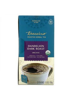 Buy Teeccino, Organic Roasted Herbal Tea, Dandelion Dark Roast, Caffeine Free, 25 Tea Bags, 5.3 oz (150 g) in UAE