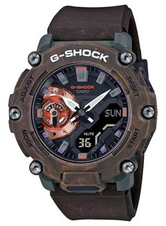 Buy Round Shape Resin Band Analog Wrist Watch GA-2200MFR-5ADR Watch in UAE