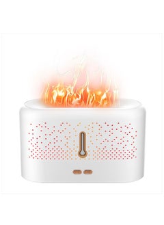 Buy Simulation Flame Air Aromatherapy Humidifier 200ml 4.5W LU1524-5 White in Saudi Arabia