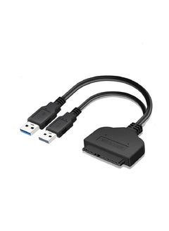 Buy NTECH High Speed SATA to USB 3.0/2.0 Cable Adapter With USB 2.0 Power Supply Port For Windows 7/8/10, For 2.5 Inch Hard Disk, HDD/SSD - Black in UAE