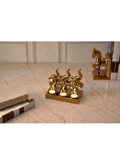 اشتري Liana Elephant T Light Holder 19X9X18Cm Gold في الامارات