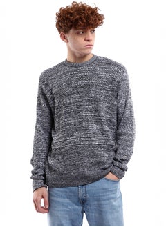 Buy Long Sleeves Knitted Black & White Winter Pullover in Egypt