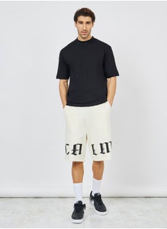 Buy Oversized Pintuck Calm Print Shorts in Saudi Arabia