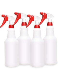 Buy Plastic Spray Bottle (4 Pack, 700ml, All-Purpose) ,Heavy Duty Spraying Bottles Leak Proof Mist Empty Water Bottle for Cleaning Solution Planting Pet with Adjustable Nozzle and Measurements in UAE