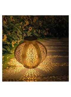 Buy Solar Big Outdoor Lantern Hanging Lanterns Solar Lights Garden Lantern Patio Decor Metal Yard Art Garden Accessories Outdoor Decorations in UAE