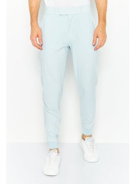 Buy Men Regular Fit Solid Jogger Pants, Sky Blue in UAE