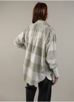 Buy AE Oversized Plaid Flannel Shirt in Egypt