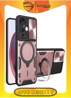 Buy SHIELD EGYPT For Oppo Reno 11F Armored Camera Shield Cover Camera Lend Protection, Built-in 360° (Rose Gold) in Egypt