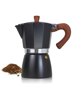 Buy The New Espresso Maker 6 Cup Stove Top Coffee Maker 300Ml Almunium Moka Pot Moka Pot Classic Cafe Maker Suitable For Induction Hob in Saudi Arabia