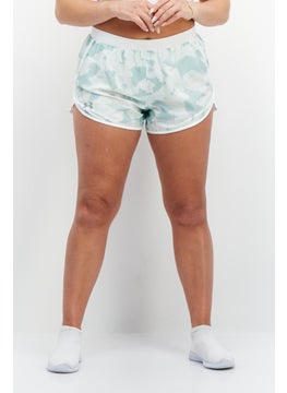 Buy Women Sport Fit Brand Logo Outdoor Short, Mint Green in UAE