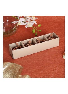 Buy Set Of 4 Keko Napkin Ring Rose Gold in UAE