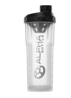 اشتري Anti-Bacterial Shaker, With flip flop lid leakproof plastic water bottle for Gym, yoga, sports, yoga, travel,900ML ,clear. في مصر