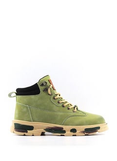 Buy Letter Graphic Front High Top Green Shoes For Women in UAE