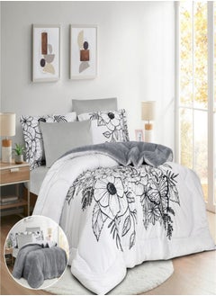 Buy Winter Duvet Set With Two Sides Made Of Sturdy And Soft Fabric With Heavy Filling 4 Pieces Single Size in Saudi Arabia