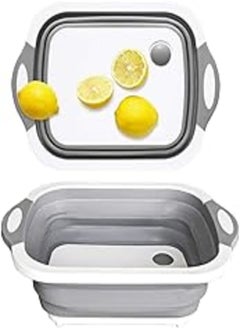 Buy Eworld 3 in 1 multifunction folding cutting board, wash vegetables basin, collapsible, can drain, can be used as cutting board, vegetable washing basket, drain basket in Egypt