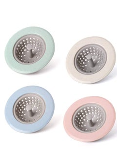 Buy 4 Packs Kitchen Sink Strainer Stopper Kit Silicone Sink Drain Strainer Stopper Good Grips Large Wide for Kitchen Sink Shower Drain Hair Catcher Sink Drain Cover in UAE