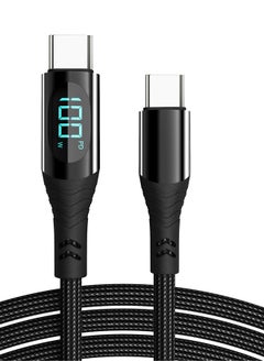 Buy 100W USB Type C To USB C Cable For Apple IPhone 15Pro/15ProMax/15/15 Plus LED Display PD Fast Charging Charger 5A Fast USB C Cord(1.2) in Saudi Arabia