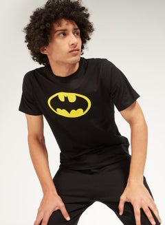 Buy Batman Print T-shirt with Crew Neck and Short Sleeves in Saudi Arabia