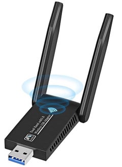 Buy LinJie Wireless USB WiFi Adapter,1300Mbps Dual Band 2.4/5Ghz Wireless Network External Receiver,5dBi Dual Band Wifi Dongle For PC/Desktop/Tablet/Laptop in Saudi Arabia
