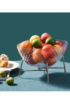 Buy Luxury Candy Dried Nuts Melon Seeds Snack Bowl Plate Iron high-footed fruit basket in Saudi Arabia