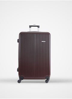 Buy Alpha Cabin Size ABS Hardside Spinner Luggage Trolley 20 Inch Coffee in UAE