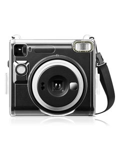 اشتري Protective Case for Fujifilm Instax Square SQ40 Instant Camera - Crystal Clear PVC Cover with Adjustable Removable Shoulder Strap في السعودية