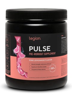 اشتري Pulse Pre Workout Drink, Bosts Strength, Endurance & Focus, with 8g of Citrulline Malate, 3.6 g of Beta-Alanine, 20 Servings 484 g/17.0 Oz /1.06Lbs- Pink Lemonade Flavor في الامارات