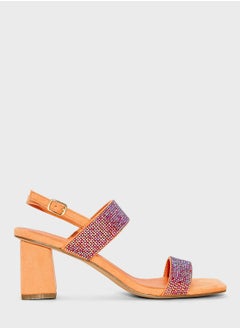 Buy Ankle Strap Mid Heel Sandal in UAE